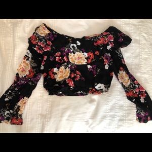 Flower print long sleeve